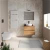 DEGHI Mobile bagno sospeso 70 cm rovere gold con cassetti e top con specchio - Cuki