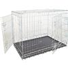 Croci Gabbia per Cani - Box per animali in metallo, da Interno Esterno e Auto, Pieghevole, due porte anti fuga, fondo removibile, Kennel cane taglia gigante, dimensione 116x77x86 cm