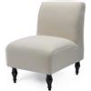 MCNDSI Coprisedia Senza Braccioli Elasticizzati Copripoltrona Senza Braccioli Accent Copri Poltroncina Stampato Fodera per Sedia Senza Braccioli per Camera (Color : Beige Flower, Size : 2pcs)