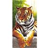 PEIHUODAN Teli Mare Grandi Microfibra Uomo Ragazzo 3D Tigre Animale Fantasia Colorati Spiaggia in Spugna Coperta XXL Asciugamano Mare Teli Mare per Lettini Palestra Surf Teli Bagno (Giallo,200x150 cm)