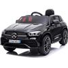 FINOOS Auto macchina elettrica per bambini Mercedes GLE 12V, sedile in pelle, ruote in gomma con telecomando 2,4 GHz da 1 a 5 anni (Nero)