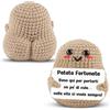 WELCOMAT Patata Portafortuna©, Positive Potato, Regalo Simpatici, Idee Regalo per Famiglia, Amici, Colleghi, Mini Peluche, Gadget Scrivania, Forma di Culo