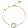 Guess Braccialetto Donna della Collezione Life in 4G. La Gioiello realizato in Acciaio. La Colore: Gold. La referenza è JUBB02137JWYGL. La