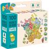 Jeujura-JEUJURA-8969-MAGNETI Legno Mappa di Francia, Multicolore, 8969