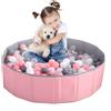 KBIBCK Pozzo per palline, pieghevole, 80 cm, per bambini, ragazze, ragazzi, asilo nido, portatile, per cani, gatti, per interni ed esterni, palline non incluse (rosa)