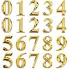 INCREWAY Numeri per indirizzi 3D, 20 pezzi, 5 cm, autoadesivi, numeri per cassetta postale 0-9 per appartamento, casa, ufficio (oro)