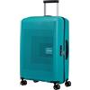 American Tourister Aerostep - Spinner M, Valigia Espandibile, 67 cm, 66.5/72.5 L, Turchese (Turquoise Tonic)