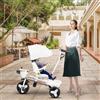 HUOLE Passeggino leggero e compatto da 0 mesi a 4 anni, capacità di carico massima di 25 kg, passeggino pieghevole, schienale reclinabile, 100 x 75 x 50 cm, bianco