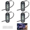 Jecdfs 4 pezzi IP65 Ovale LED luci di Posizione Laterali 12 V/24 V Anteriore Posteriore indicatore bianca, per camion, rimorchio, furgone, caravan, autobus, barca - luci anteriori e posteriori