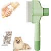 CHUNLIGOUJI Pettine autopulente per animali domestici, pettine per gatti autopulente, spazzola per capelli, pettine per pulci, pettine per la rimozione di peli di animali, pettine per pulci, spazzola
