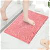 Qirc Tappeto da bagno antiscivolo, assorbente, grande, morbido e lussuoso, tappetino da doccia spesso lavabile, per cucina, ingresso, camera da letto, interni ed esterni (rosa, 50 x 80 cm)