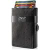 slimpuro ZNAP - Protezione RFID - Sughero Nero - Fino a 1-8 carte - Portafoglio Uomo Slim, Portacarte Uomo, Portacarte di Credito da Uomo