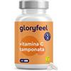 Gloryfeel Vitamina C Tamponata - 1000 mg per Dose Giornaliera - Alta Tollerabilità, Delicata sullo Stomaco, Vegan - 365 Capsule per 6 Mesi
