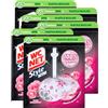 Wc Net - Tavoletta Style Active, Detergente Igienizzante Solido per WC, Fragranza Pink Harmony, 6 Pezzi
