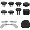 KD.FLY 13 in 1 Metal Thumbstick Kit for Xbox One Elite Series 2, Xbox Elite Controller Replacement Parts, Gaming Accessory with 6 Metal Swap Joysticks, 2 D-pads, 4 Paddles with Storage Bag, Silver