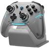 Machenike G5PROMAXSE Controller Bluetooth con Base di Ricarica, Joystick Effetto Hall, Controller Wireless per Switch/Mac/PC/iOS/Android, 2.4G/BT/USB, 1000Hz/1000mAh, Vibrazione, Grigio