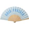PIU' FORTY FOLDING FAN BAMBOO RIBS WITH FABRIC PRI Ventaglio