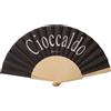 PIU' FORTY FOLDING FAN BAMBOO RIBS WITH FABRIC PRI Ventaglio
