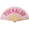 PIU' FORTY FOLDING FAN BAMBOO RIBS WITH FABRIC PRI Ventaglio