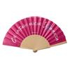 PIU' FORTY FOLDING FAN BAMBOO RIBS WITH FABRIC PRI Ventaglio
