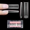 NOVO OVO Punte per unghie XXL Sharp Square Natural (non scolpite), unghie finte extra spesse da applicare a pressione, estensione in gel morbido a copertura completa per unghie finte, kit acrilico con
