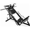 JK Fitness【Combo Leg Press 45° / Hack Squat Professionale】Pressa Gambe-Squat Machine 4 Perni Ø Foro Dischi 50 mm, Carico Max 350 kg, Struttura Acciaio, Salvaspazio Home & Studio Gym