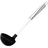 Lagostina - Cucinieri, Mestolo con Gancio e Manico Ergonomico, Acciaio Inossidabile e Nylon, 34 cm