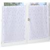 Atout Ciel Coppia di tende stampate in argento, finitura passapasta pronte da appendere, 2 x 60 x 120 cm, colore: bianco