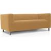 FAVERTI Copridivano compatibile con divano KLIPPAN 2 posti di Ikea | Modello NOVELE | Giallo | Protezione di qualità in tessuto jacquard in cotone