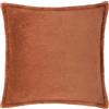 furn. Fodera per cuscino in pelliccia sintetica Kallu - Cuscino decorativo morbido e soffice con bordo Oxford (Ruggine - 55x55cm)