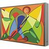 CCRETROILUMINADOS Quadro con cornice in legno laccato bianco retroilluminato arte astratta