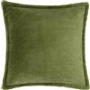 furn. Fodera per cuscino in pelliccia sintetica Kallu - Cuscino decorativo morbido e soffice con bordo Oxford (oliva - 45x45cm)