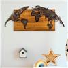 Wallity Dipinta a mano, accessorio decorativo da parete, in legno, 83 x 38 x 3 cm, 100% legno solido (3 cm) e metallo (1,5 mm), varianti di colore uniche per decorazioni eleganti per la casa
