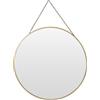 WELL HOME MOBILIARIO & DECORACIÓN Specchio rotondo in metallo dorato con catena Ø29 cm