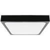 V-TAC VT-8624B-SQ Plafoniera led 24W IP44 quadrata NERA 360° design moderno 100lm/W 6500K - sku 7647