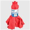 La Briantina Mop in Microfibra Rosso a Frangia Tagliata 260 g - Alta Assorbenza, Per Aree Sanitarie, Uso Professionale e Domestico