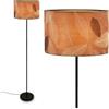 Briloner Lampada da terra con decoro a foglie, interruttore a pedale on/off, E27, max. 10 W,35 x 161 cm (DxH), color caffè