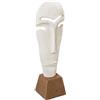 Alexandra House Living Figura decorativa Bianco Alluminio Viso 13 x 10 x 39 cm