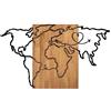 Wallity Elegante accessorio decorativo in legno, colore nero e noce, 118 x 3 x 70 cm, 50% legno (3 cm) e 50% metallo (1,5 mm), design unico per gli spazi moderni