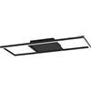 Eglo connect.z Smart Home plafoniera LED Calagrano-Z, ZigBee, app e controllo vocale Alexa, bianco caldo - freddo, retroilluminazione RGB, plafoniera dimmerabile in metallo nero, 64 x 24 cm