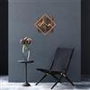 Wallity Elegante accessorio decorativo da parete, 54 x 54 cm, noce e rame, 50% legno (3 cm) e 50% metallo (1,5 mm), design unico