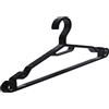 Berlona Grucce Neri, 10 Pezzi - Appendini Salvaspazio in Plastica, Ultrapiatti e Antiscivolo - per Camicie, Abiti, Top, Magliette e Cinture - 41 x 18,5 cm