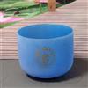 VAMN MAVN Ciotola Cantante di Cristallo di Quarzo Blu Satinato Design Chakra 432Hz Tono Perfetto G Chakra della Gola 20,3 cm