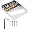 Create idea Ponte vintage per chitarra elettrica, 6 selle in ottone, ponte cromato compatibile con chiave a brugola Telecaster Tele Guitar