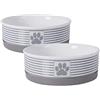 Bone Dry Paw & Patch - Collezione di Animali Domestici in Ceramica, Misura Media, 15,2 x 5,1 cm, Grigio, 2 Pezzi