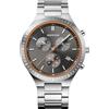 BERING 11743-709 Orologio da uomo al quarzo, orologio da polso con cassa in titanio color argento da 43 mm e quadrante nero, cinturino in titanio con elementi in titanio, 5 ATM