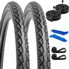 YunSCM 2PCS Pieghevole 28 Pollici pneumatici 28x1.50 700x38c ETRTO 40-622 Plus 2PCS 700C Camera d'aria AV48mm Valve compatibile Bicicletta 700x38C 700x40C copertoni e Camera d'aria