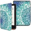FINTIE Cover per Pocketbook Touch HD 3 / Touch Lux 5 & 4 / Basic Lux 3 & 2 / Color 2020 E-Reader - Sottile Leggero Custodia Protettivo con Funzione Auto Sveglia/Sonno, Emerald Illusions