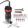 HUIOP 800W 30000r/min Trimmer per legno elettrico multifunzionale Router per legno Trimmer per laminato Trimmer per scanalatura professionale per falegname Carpentiere con 15 frese 220V