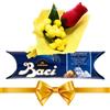 Perugina Baci Perugina Regalo Festa della Mamma 2025 - Baci Perugina Classico 37,5gr + Bouquet Mimosa Finta + Bocciolo Rosa Rossa - Regalo Mamma|Donna